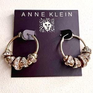 Jewel Hoop Earrings by Anne Klein
